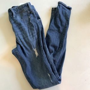 Hollister blue skinny jeans, size: 1L